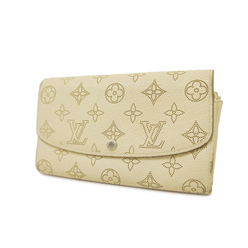 LOUIS VUITTONAuth  Mahina Portofeuilis M60177 Long Wallet [bi-fold] LV Off White