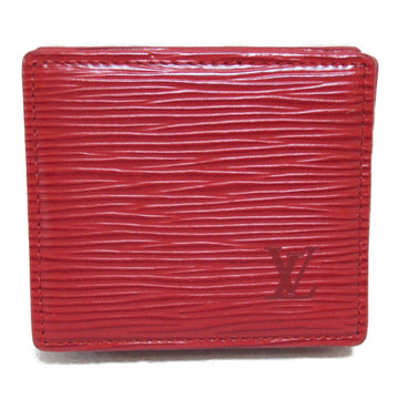 LOUIS VUITTON Porte Monet Boite coin purse Red Castilian red Epi PVC coated canvas M63697