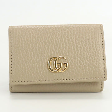 GUCCI Double G 735212 Trifold Wallet with Coin Purse Leather Women's