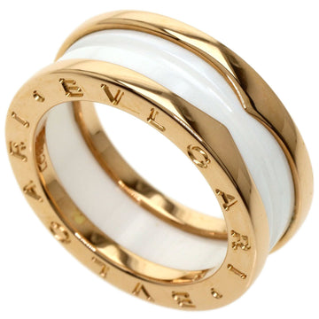 BVLGARI B-zero1 B zero one ceramic S 3 band #53 ring K18 pink gold ladies