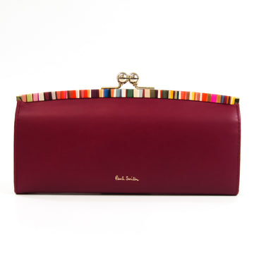 PAUL SMITH PWD545 Women's Leather Long Wallet [bi-fold] Bordeaux