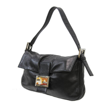 FENDI mamma bucket handbag leather black