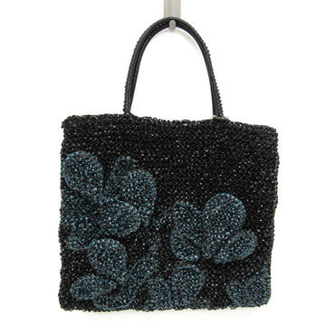 ANTEPRIMA Square Fiori Jacquard Women's Wire Handbag Black,Blue