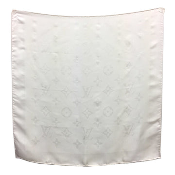 LOUIS VUITTON Monogram Scarf Carre Embroidery Watermark White Men's Women's