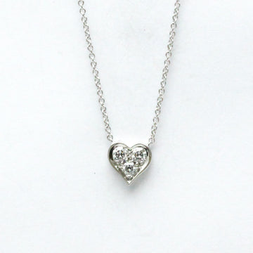 TIFFANY Sentimental Heart Diamond Necklace Platinum Diamond Men,Women Fashion Pendant Necklace [Silver]
