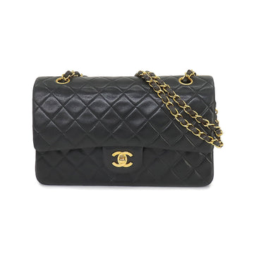 CHANEL Matelasse 25 Chain Shoulder Bag Leather Black A01112 Gold Hardware Vintage