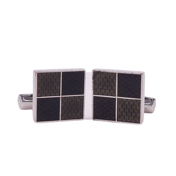 LOUIS VUITTON Cuff Button Bouton de Manchette Damier 4 Silver 925 Men's Black/Gray/Silver