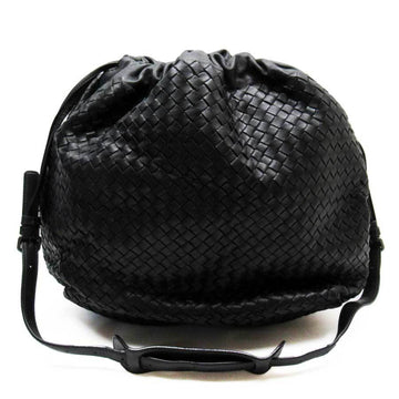 BOTTEGA VENETA Shoulder Bag Intrecciato Black Leather