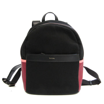 PAUL SMITH Women's Leather,Cotton Backpack Black,Bordeaux,Light Pink,Purple