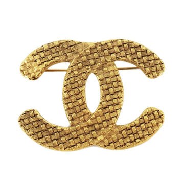 CHANEL brooch vintage here mark GP plated gold ladies