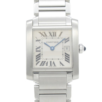 CARTIER Tank Franaise MM Wrist Watch Wrist Watch W51011Q3 Quartz Ivory Stainless Steel W51011Q3