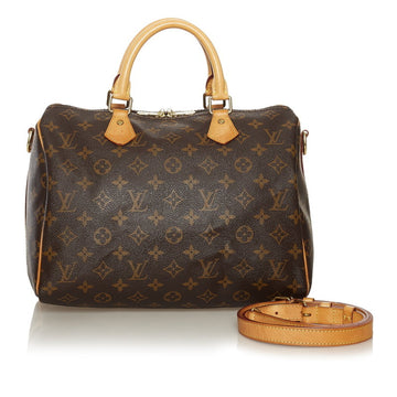 Louis Vuitton Monogram Speedy Bandouliere 30 Handbag Shoulder Bag M4112 Brown PVC Leather Ladies LOUIS VUITTON