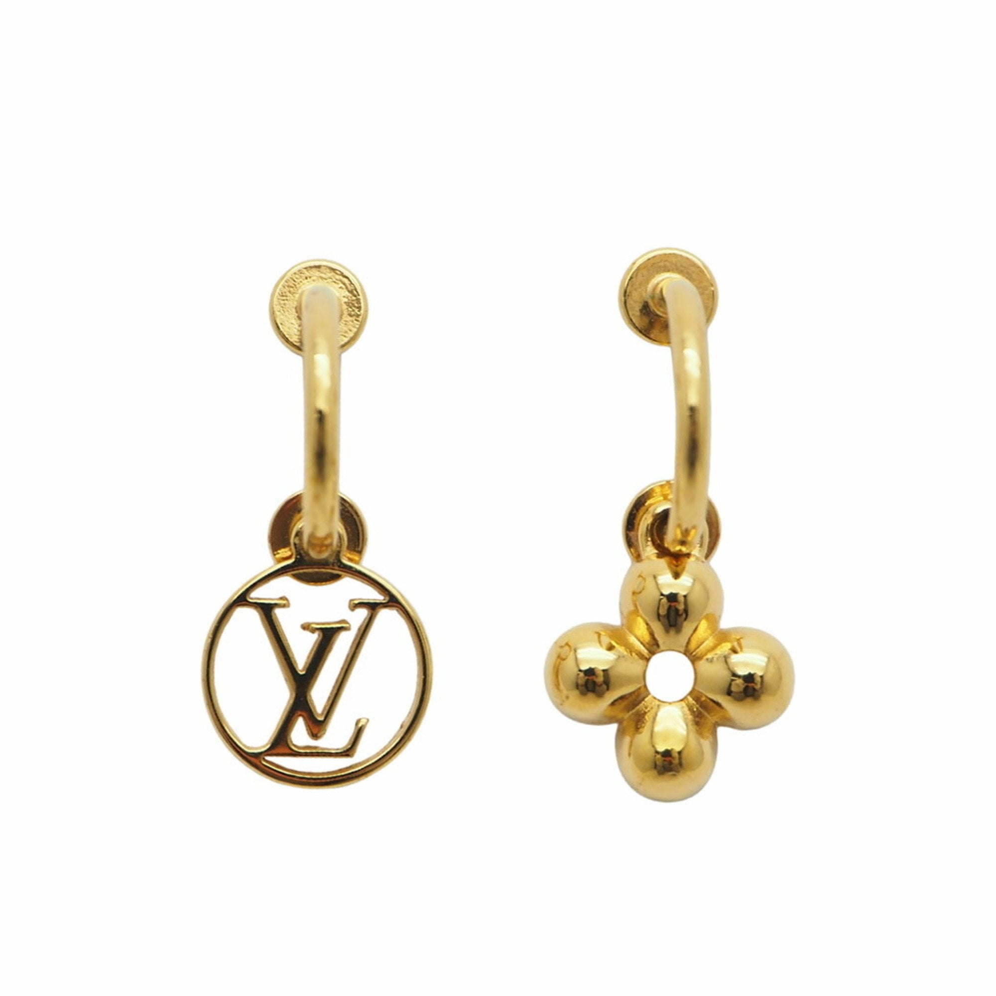 Louis Vuitton LOUIS VUITTON Brooke Dreil Essential V Earrings M64270 Gold  Metal Women's