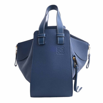 LOEWE Leather Hammock Small Handbag Blue Ladies