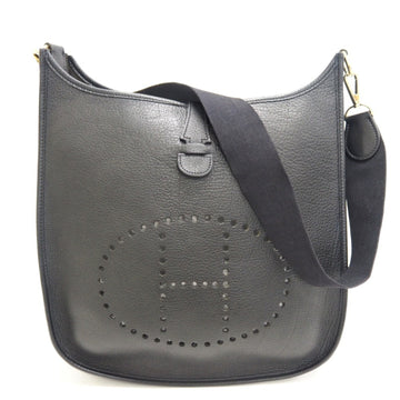 HERMES Evelyn 1GM Shoulder Bag Black Ladies