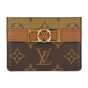 LOUIS VUITTON Porte Cult Dauphine Card Case M80594 Monogram Canvas Reverse Brown Gold Hardware