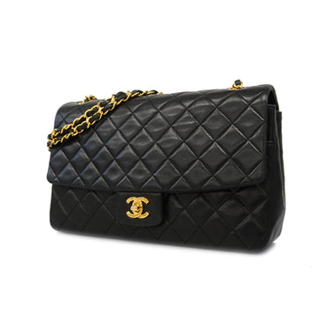 Chanel Matelasse Big Matelasse W Flap W Chain Women's Shoulder Bag Black