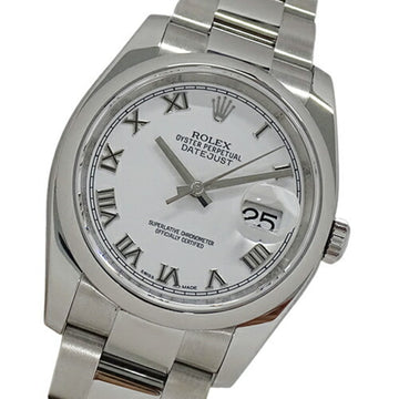 ROLEX Datejust 116200 random number watch men's self-winding AT stainless steel SS Roman roulette silver white polished