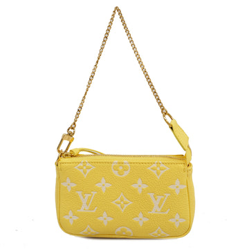 LOUIS VUITTONAuth  Monogram Empreinte Mini Pochette Accessory M46129 Yellow