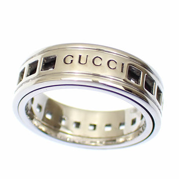 GUCCI Scroll Ring Women's K18WG No. 8 5.1g 750 18K White Gold