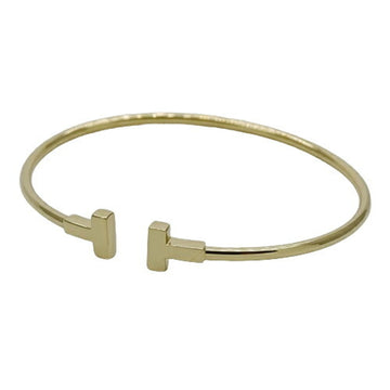 TIFFANY&Co. Bangle Women's Bracelet 750YG Narrow T Wire Yellow Gold Polished