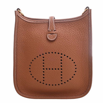 HERMES Taurillon Clemence Evelyn TPM Shoulder Bag Brown Women's