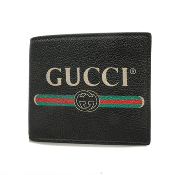 Gucci Bifold Wallet 496309 Leather Black