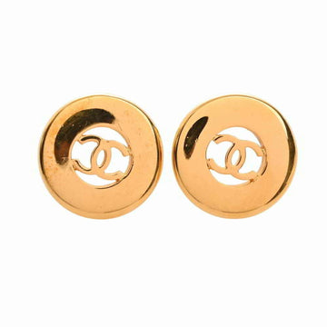 CHANEL Cocomark circle earrings - gold metal