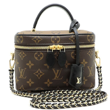 Louis Vuitton Vanity NV PM Women's Handbag M45165 Monogram Reverse Ebene (Brown)