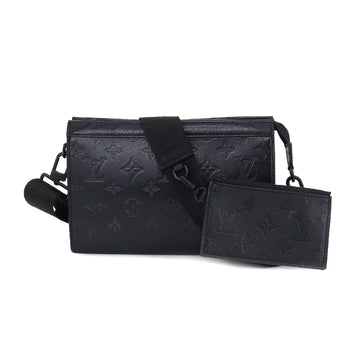 LOUIS VUITTON Monogram Shadow Gaston Wearable Wallet Shoulder Bag Leather Black M81115 RFID