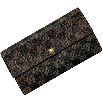 Louis Vuitton Long Bi-Fold Wallet Portofeuil Sarah Brown Damier Ebene N61734 CA1017 LOUIS VUITTON