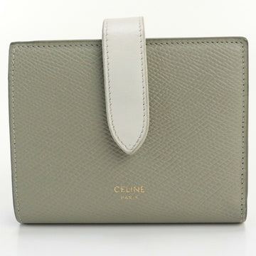 CELINE Small strap 10H26 3BRU bi-fold wallet with coin purse leather ladies