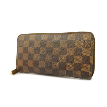 LOUIS VUITTONAuth  Damier Zippy Wallet N60015 Men,Women,Unisex Long Wallet