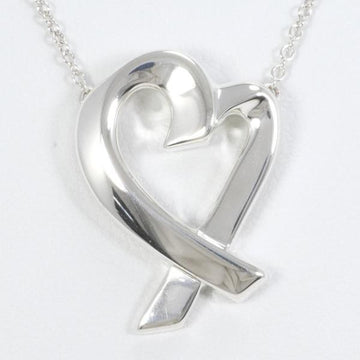 TIFFANY loving heart silver necklace bag total weight about 4.6g 46cm jewelry