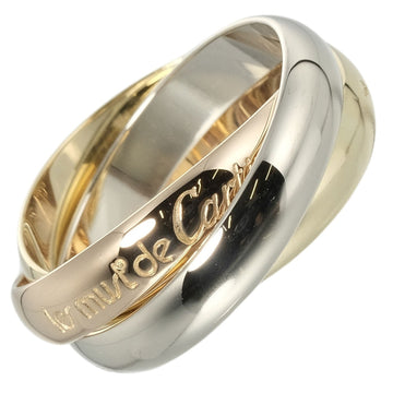 CARTIER Trinity No. 9 Ring 6.86g K18 Gold YG PG WG