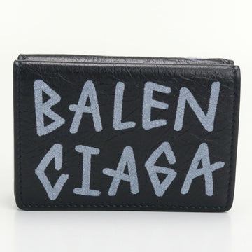 BALENCIAGA Fluffy 529553 0EE12 1080 Three fold wallet with coin purse leather unisex