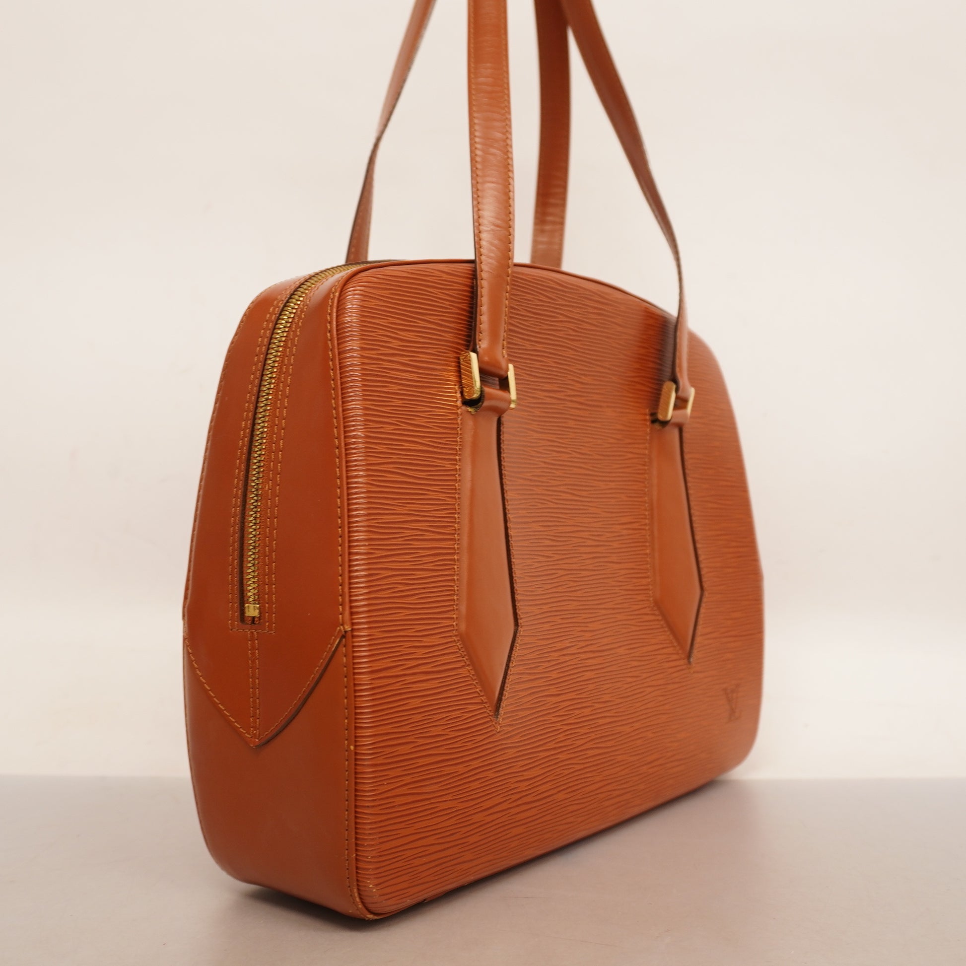 Louis+Vuitton+Voltaire+Shoulder+Bag+Brown+Epi+Leather for sale online