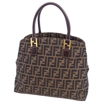 Fendi Bag Zucca FF Tote Handbag Canvas Women's Brown