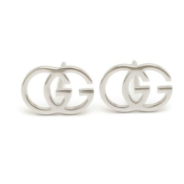 Gucci interlocking G GG earrings K18WG white gold 750