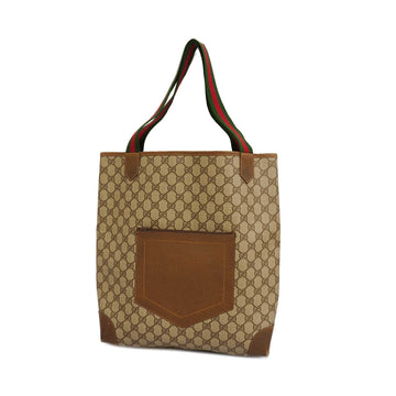 GUCCIAuth  Sherry Line 002 904 0222 Women's GG Supreme Tote Bag Beige