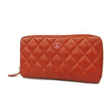 CHANEL[3ac2953] Auth  long wallet Matelasse pink