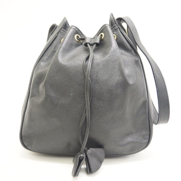 YVES SAINT LAURENT/ Drawstring Shoulder Bag Black Women's