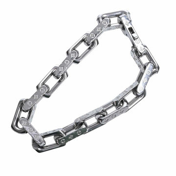 LOUIS VUITTON Monogram Chain Bracelet #L M00309 Silver Men's