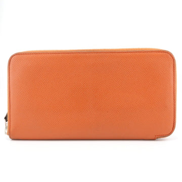 HERMES Azap Long Silk-in Wallet Orange Ladies