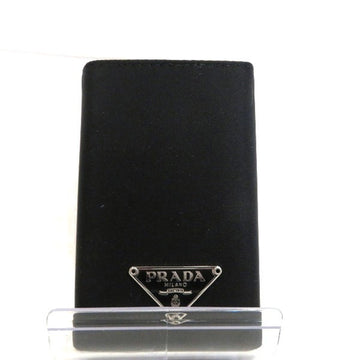 PRADA M222 black nylon brand accessory key case unisex