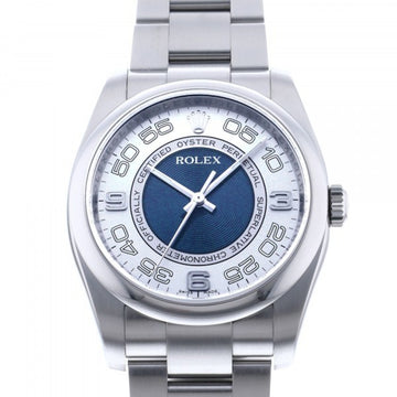 ROLEX Oyster Perpetual 116000 Silver/Blue Arabic Dial Watch Men's
