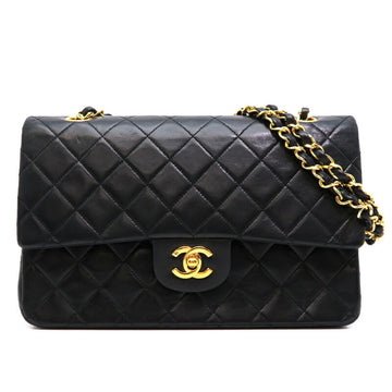 CHANEL Matelasse 25 Chain Shoulder Bag Women's Lambskin Black