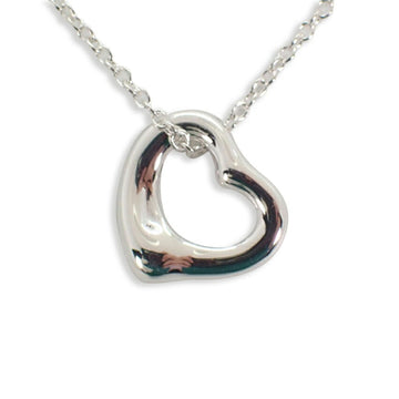 TIFFANY 925 open heart pendant necklace