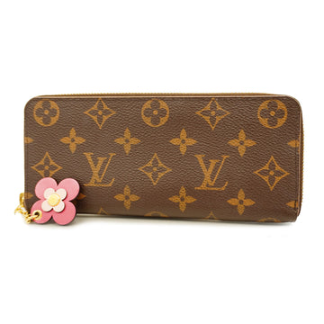 LOUIS VUITTONAuth  Monogram Portofeuil Clemence M64201 Long Wallet Hot Pink