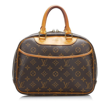 Louis Vuitton Monogram Trouville Handbag M42228 Brown PVC Leather Ladies LOUIS VUITTON